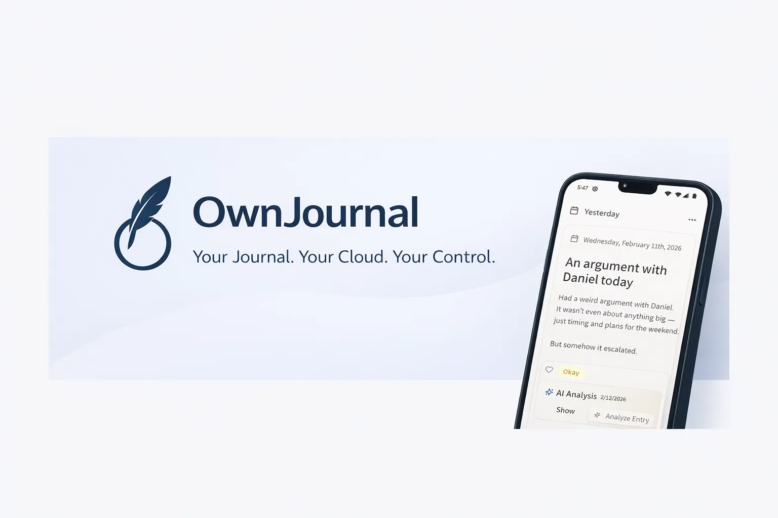 OwnJournal app screenshot